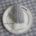Grey plush decorative glove ornament with white fleece trim and pink strap, approx. 18cm*10cm - Grey and White Plush Christmas Boot Socks A-01