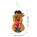 Christmas bear plush ornament with red scarf and striped hat for holiday tree decor - Elk Style