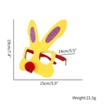 Yellow Easter bunny costume glasses with purple glitter and size dimensions for party decoration - Yellow Big Bunny Ear Style