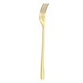 Forchetta da dessert minimalista in acciaio inossidabile dorato con foro circolare - Oro