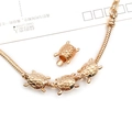KC Goldlegierung Schildkröte Anhänger Perlen auf Schlangenkette Armband Schmuck - 1 Stück Meeresschildkröten Perle 10x15mm Loch 4mm