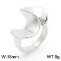 Anillo de acero de titanio con onda retorcida en plata de 18 mm de ancho y estilo elegante - US 6 / Color Acero