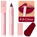 DUNUF Matter Lippenstiftstift Nr. 18 Dunkelrot mit langanhaltender wasserfester Formel - LP-A18