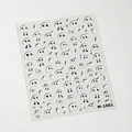 Stickers ongles 3D mignons avec motifs monstres blancs et dorure à chaud, modèle M-1001 - M-1001 Gelée