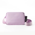 Minimalist light purple nylon fanny pack with adjustable strap and plastic buckle - Light Purple