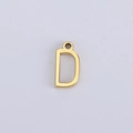 Anhänger Buchstabe D aus 18K vergoldetem Edelstahl für DIY-Schmuckherstellung - Armbandzubehör – Armbandzubehör – Gold – D