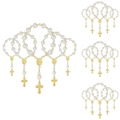 Gold Flat Rose Cross / Gold
