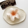 Frangipani claw clip featuring orange pink gradient flower design for hair styling - Large / Orange Gradient