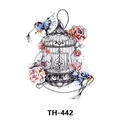 Waterproof colorful birdcage and rose tattoo sticker model TH-442 with flying birds - Th-442 / 210*148mm