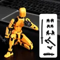 Action figure articolata stampata in 3D gialla e nera con armi e accessori - Gen 3 Nero Giallo Con 4 Armi 3 Mani
