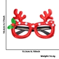Christmas glitter reindeer antler glasses frame with red sequins and pompom details - Bright Red Antler