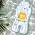 Universal cooling gel pad for baby stroller featuring a cartoon lion and rainbow - Lion Tuan Tuan