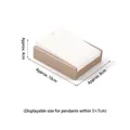 Golden jewelry display stand with white pad for 5x7cm pendants, 10x8x4cm size - Double-Sided Large Pendant Stand (White/Champagne)
