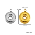 Détail des pendentifs lettres bulles or et argent avec dimensions et trou de 1,9 mm - Style Suspendu - Lettre O