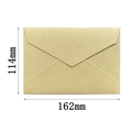 Linen texture envelope in beige, vintage style with 162x114mm size dimensions - Plain Style / Light Yellow