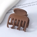 Elegante pinza para el cabello cuadrada marrón mate de resina para mujeres - Pinza de Pelo para Coleta Alta 3,8 cm Marrón Mate (3#)