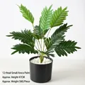 Artificial 12-head Areca Palm plant in a black pot with white stones, 47cm height - 12-Head Areca Palm (Without Pot)