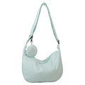 Borsa a tracolla nuvola celeste con pochette rotonda abbinata e tracolla regolabile nera - Blu Chiaro