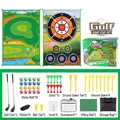 Juego de golf con dos alfombras de objetivo, palos, 20 bolas adhesivas y accesorios - 120x178cm Estilo A Grueso * 2