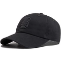 Classic black baseball cap with 3D embroidered B letter in high density cotton fabric - 3D Embroidery (B) / Gray