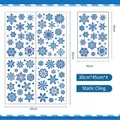 Pegatinas de copos de nieve azules de Navidad, 4 hojas de vinilos estáticos - 30*45cm*4 Hojas