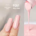Vernis à ongle végétal F051 rose caoutchouc avec finitions mate et brillante - F051 Rose Gomme