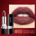 Rouge à lèvres mat velours SADOER #05 Cold Apricot Naked pour un maquillage lisse - 4g / Rouge à Lèvres Mat-05