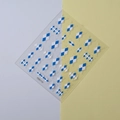 3D embossed blue and white checkered diamond pattern nail stickers style FEB-718 - Blue and White Fresh Argyle Style(FEB-718)