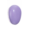 Ergonomic purple detangling hairbrush with speckled texture for knot-free hair styling - Egg Shaped Brush / Purple