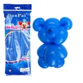 Matte dunkelblaue lange Zauberballons 100er Pack mit aufgeblasener Bärenform - 100 Stk/Packung / Mattdunkelblau