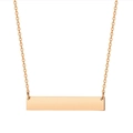 Minimalist rose gold stainless steel bar necklace with a polished rectangle pendant - Chain 45+5cm / Rose Gold