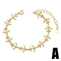 Bracelet maillons avion doré avec ailes en zircon brillant et pendentif en cœur - Avion