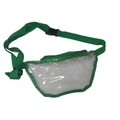 Wasserdichte Bauchtasche aus PVC mit grünem Nylon-Besatz und verstellbarem Gurt - 28*8*14cm (64g) / Grün