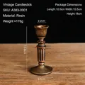 Vintage bronze resin candlestick holder with Roman column design for home table decor - Candlestick Style A / Bronze
