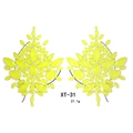 Neon yellow drop earrings XT-31 with marquise resin stones on white background - XT-31 Neon Yellow Jewel Sticker
