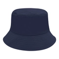 Quick-dry dark blue bucket hat with wide brim and precision stitching detail - M (56-58cm) / Navy Blue