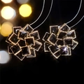 Elegant geometric cluster stud earrings with black square stones and gold metal frame - Black (STE022GL-BK)