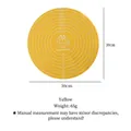 Yellow 30cm circular silicone baking mat with measurement scales and non-slip surface - Yellow