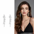 Nappa in Zirconia a Foglia (Argento) / 3# Colore Argento Con Perno per orecchini in argento