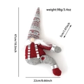 Detailed dimension guide for Christmas gnome curtain tieback showing 47cm height and 22cm width - Braids Style