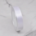 Roll of premium 2.5cm glossy white satin ribbon for gift wrapping and DIY crafts - 2.5cm Wide x 22.8m Long (25 Yards) / 1001# White