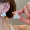 Silver White Petal Pearl Rhinestone (28# Silver Pin)