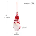 Knitted Christmas gnome ornament with snowflake pattern hat and 15cm height dimensions - Knitted Gnome Mini Pendant B