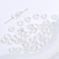 Perline di vetro iridescenti per gioielli fai-da-te con finitura lucida arcobaleno - Rosa-6mm-Trasparente