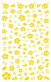 Vue détaillée macro des autocollants à ongles fleurs jaunes F725 avec motifs ultra-fins - F725 / Or