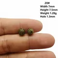 Antique bronze pumpkin metal spacer beads for DIY jewelry making size 7mm by 7.5mm - 20# Style