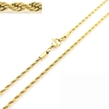 Collana a catena in acciaio al titanio dorato per uomo e donna con chiusura a moschettone - 2.4mm / Oro / 50cm