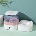 Roze en witte automatische waterdispenser voor huisdieren met voerbak en reservoir - Enkele Drinkbak (Roze)