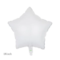 18-inch white star-shaped foil balloon with metallic finish for wedding party decor - Pentagram White