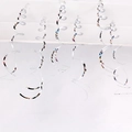 Five pieces of shimmering silver PVC spiral hanging decorations for holiday parties - Set of 6 / Silver